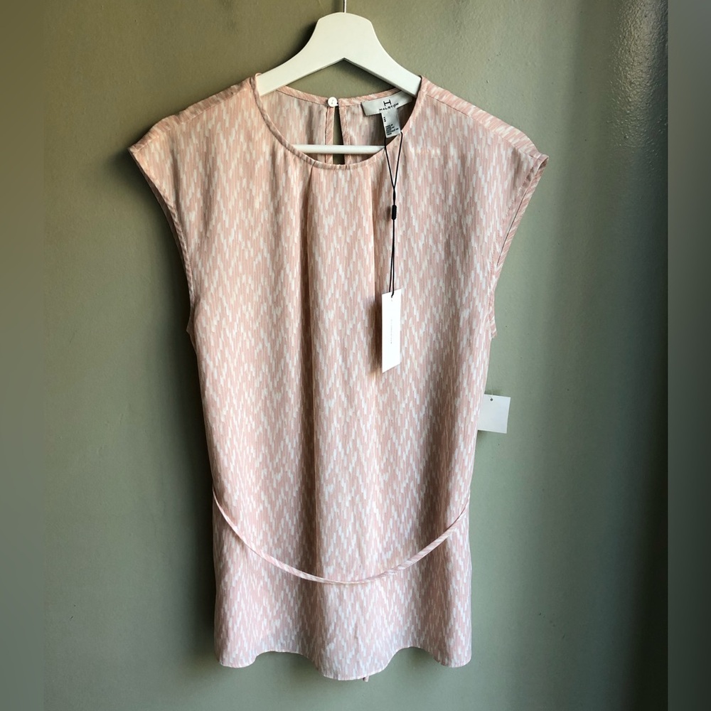 NWT! HALSTON Broken Brush Soft Blouse Size: M